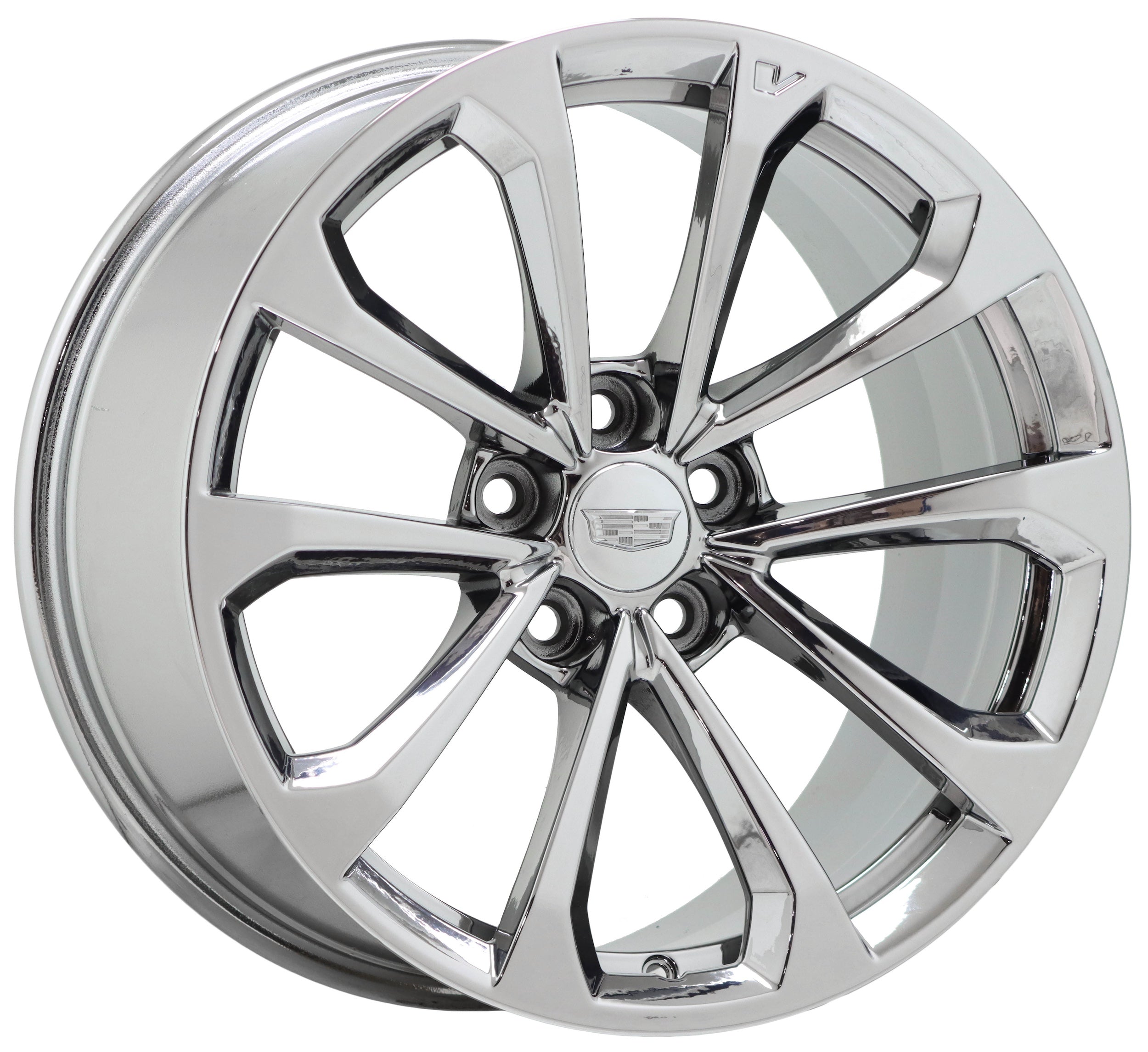 18x9.5" Cadillac ATS-V Bright Chrome wheel Factory OEM GM single 4768